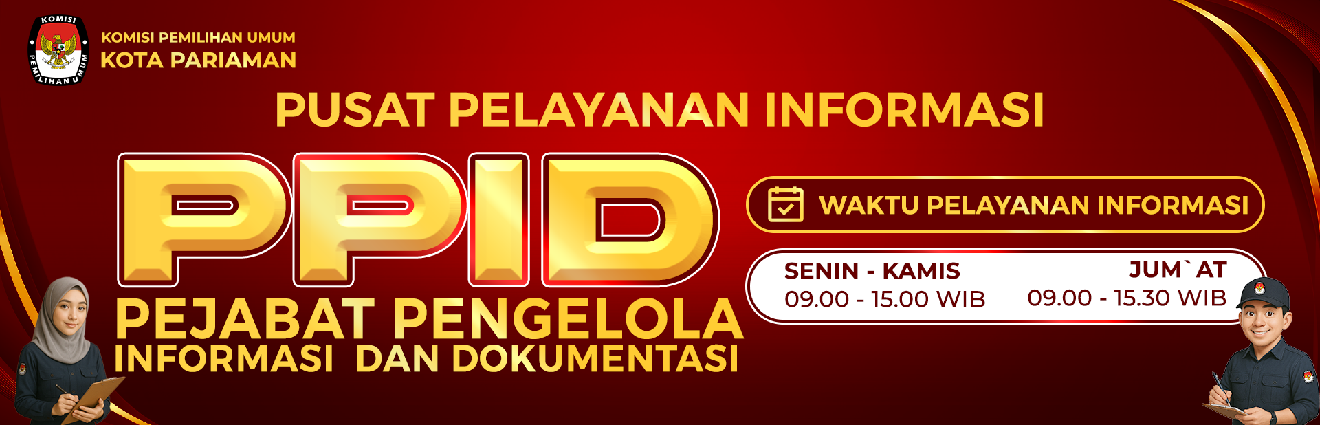 WAKTU PELAYANAN PPID KPU KOTA PARIAMAN